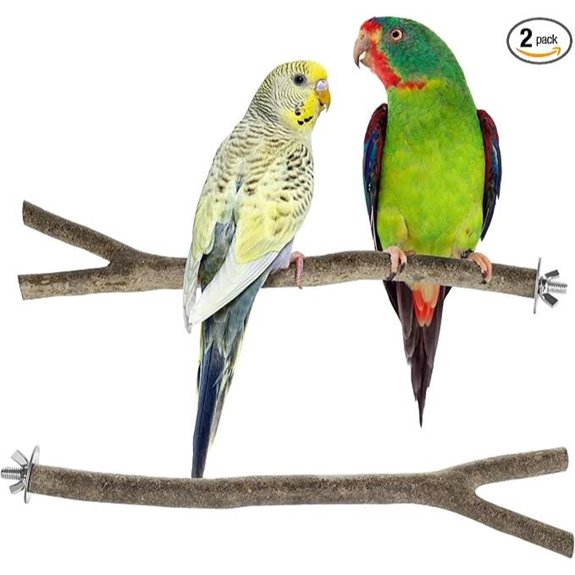 Niteangel Wooden Bird Perches (2 Pack)