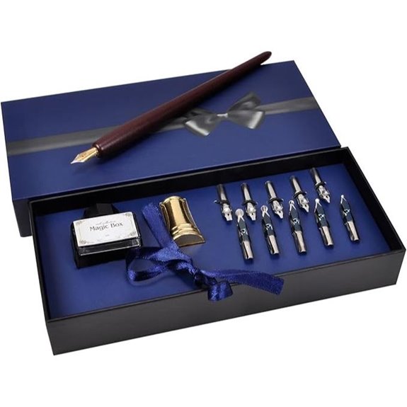 Plotube Wooden Calligraphy Pen Set with Nibs