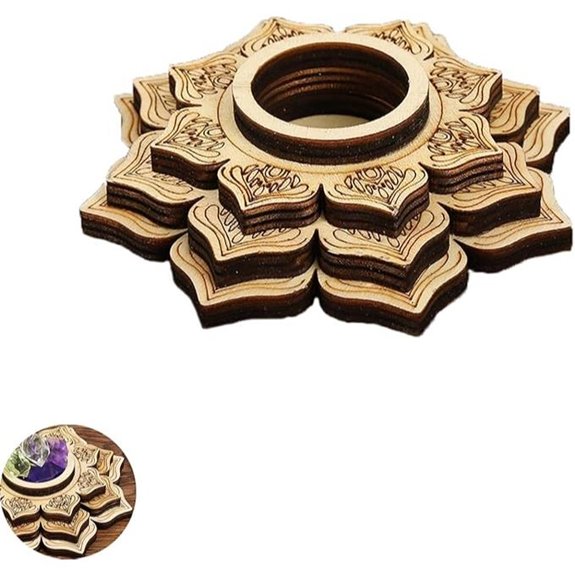 Wood Crystal Ball Holder and Display Tray