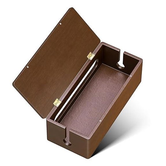 YECAYE Wooden Cable Organizer Box with Magnetic Closure