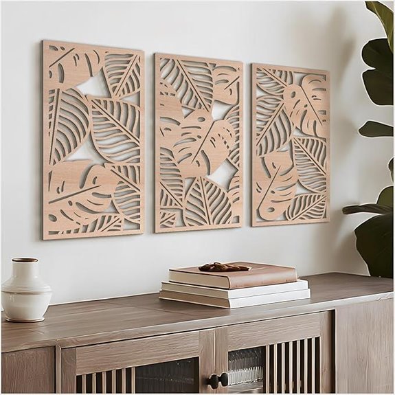 VIYYIEA Wooden Wall Art Set of 3
