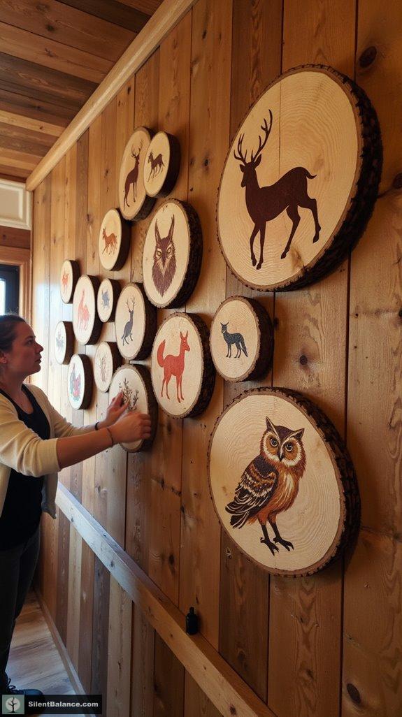 wooden wildlife home decor