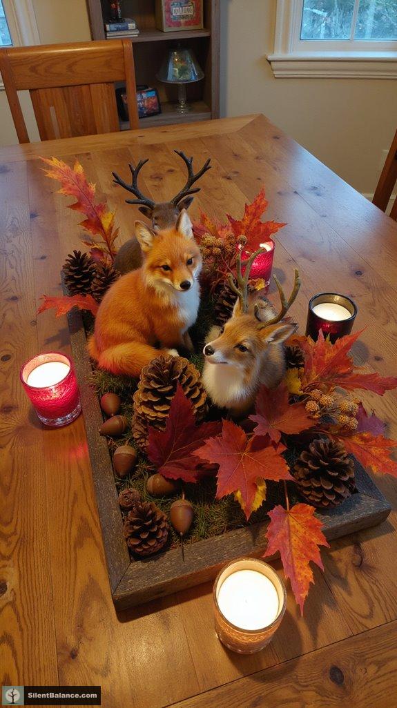 woodland animal centerpiece decor