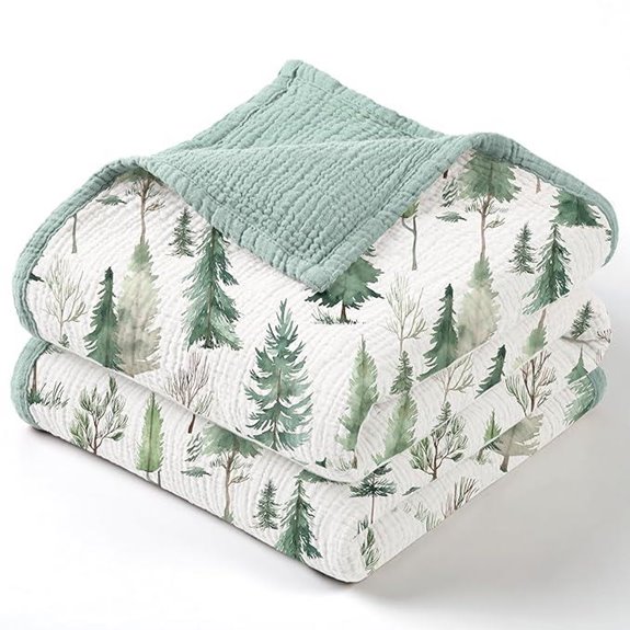 Lulumoon Muslin Baby Blanket - Woodland Design