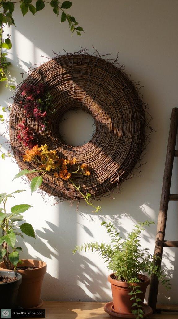 woven wood nature decor