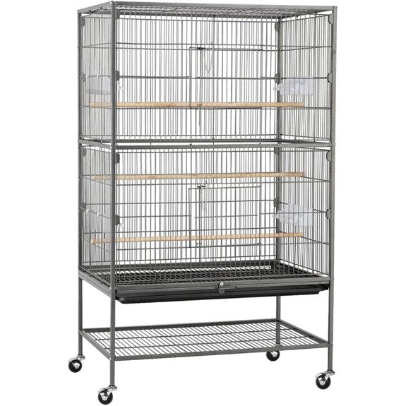 Topeakmart Wrought Iron Parrot Cage with Stand