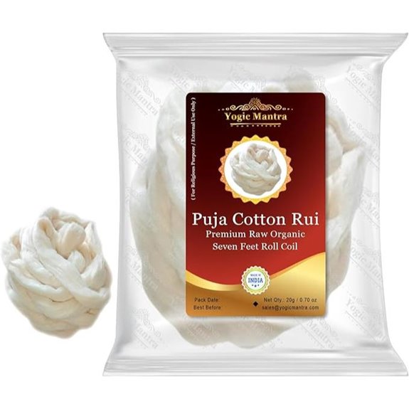 Yogic Mantra Puja Cotton Rui | 7 Feet Kapus Vastra