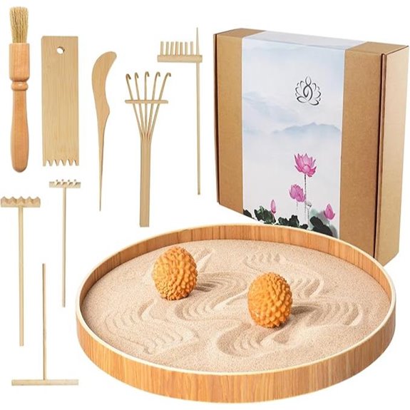 Japanese Zen Garden Kit with Rake and Accessories